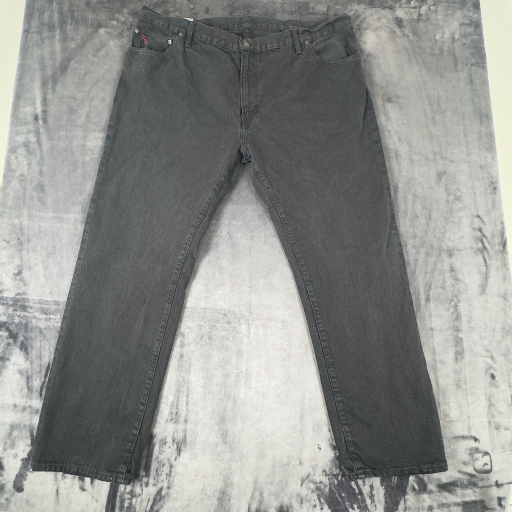 Polo Ralph Lauren Jeans Mens 44x32 Gray Authentic Dungarees Straight Leg‎ Denim